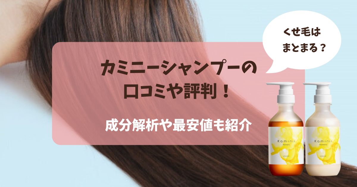 Kaminiiカミニーシャンプーの口コミや評判！くせ毛がまとまる？成分解析や最安値も紹介