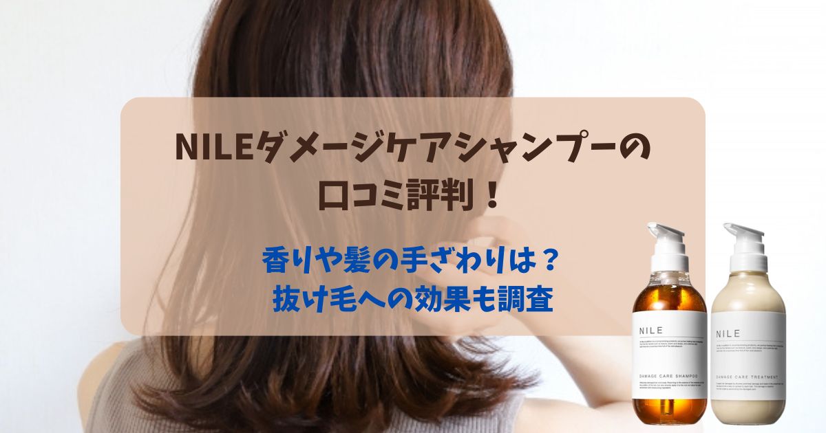 NILEダメージケアシャンプーの口コミ評判！香りや髪の手ざわりは？抜け毛への効果も調査