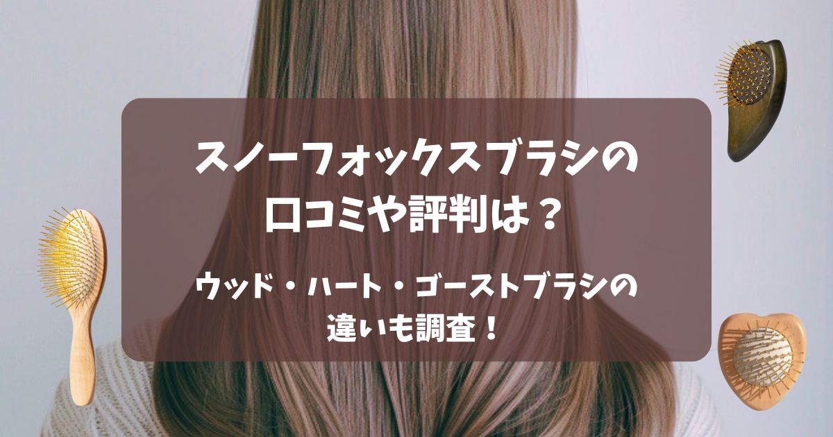 スノーフォックスブラシの口コミや評判は？ウッド・ハート・ゴーストの違いと効果も調査！